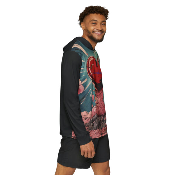 Men's "Love-Bombing" Warmup Hoodie (Space Black) - Image 6