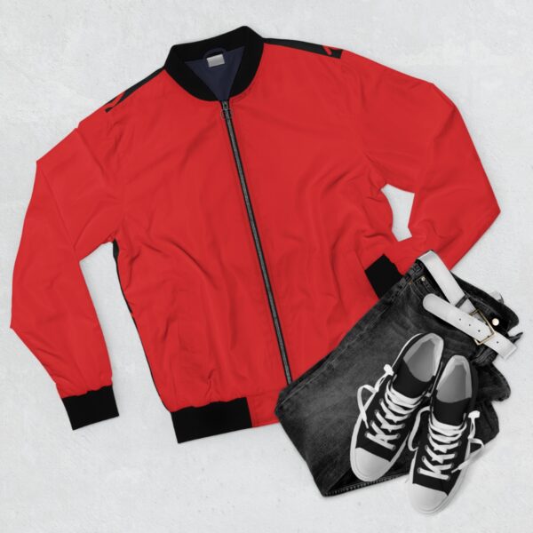 IYKYK Men's Bomber Jacket (Low Frequency Red) - Image 3