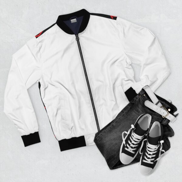 "IYKYK" Men's Bomber Jacket (Heavenly White) - Image 3