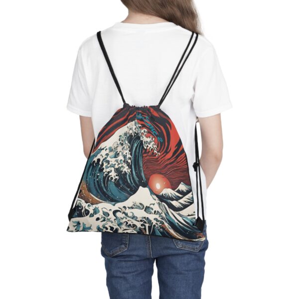 "Catch The Wave" Outdoor Drawstring Bag - Image 4