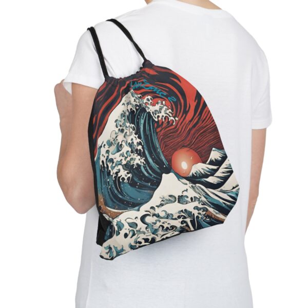 "Catch The Wave" Outdoor Drawstring Bag - Image 5