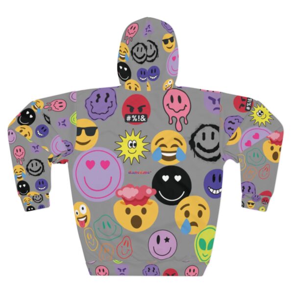 "Emojition" Unisex Pullover Hoodie (Gray) - Image 2