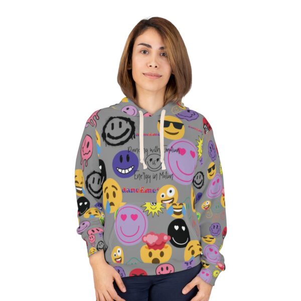 "Emojition" Unisex Pullover Hoodie (Gray) - Image 3