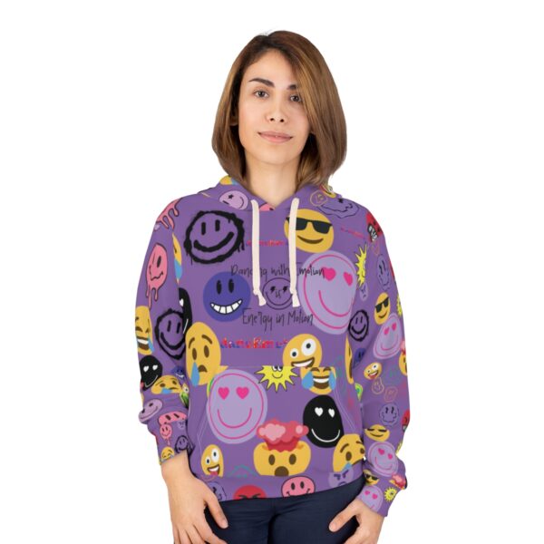 "Emojition" Unisex Pullover Hoodie (Purple) - Image 3