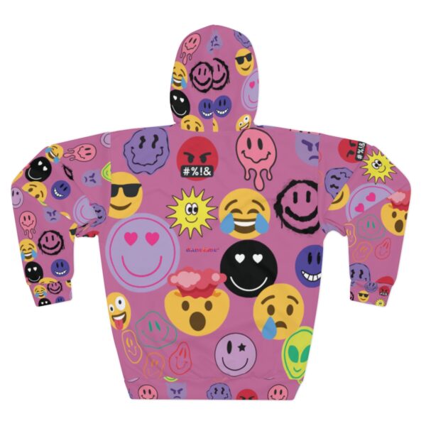 "Emojition" Unisex Pullover Hoodie (Pink) - Image 2