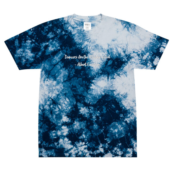 "Dancers Are the Athletes of God" Oversized Tie-dye T-shirt - Image 4