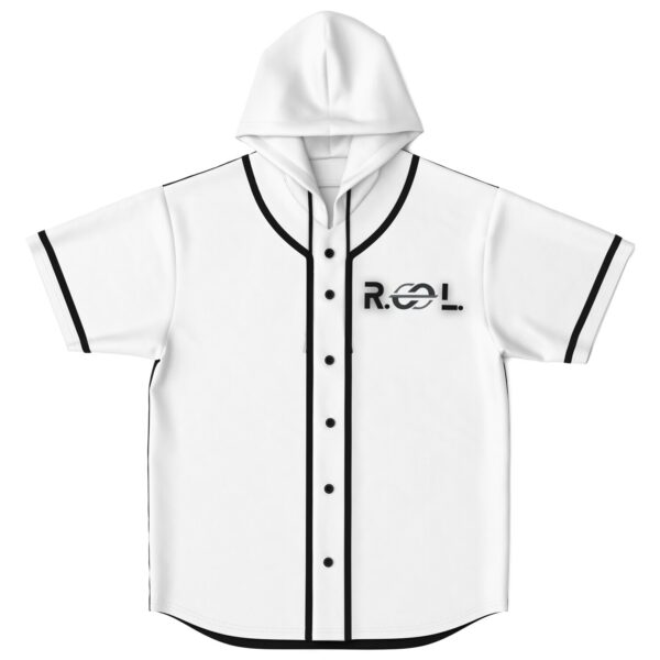 Reality is in the Absolution of Lies (R.e.A.L.) - Hooded Baseball Jersey - Image 2